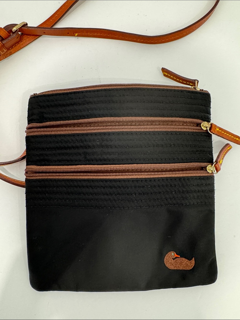 Dooney & Bourke Nylon North South Triple Zip Crossbody Bag